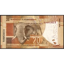 Afrique du Sud - Pick 139b - 20 rand - Série PA B - 2015 - Etat : NEUF