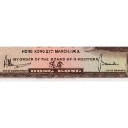 Hong Kong - HSBC - Pick 181c_5 - 5 dollars - Série CT - 27/05/1969 - Etat : NEUF