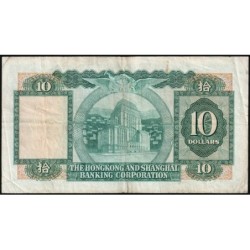 Hong Kong - HSBC - Pick 182h_2 - 10 dollars - Série RP - 31/03/1978 - Etat : TB+