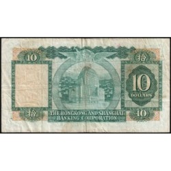 Hong Kong - HSBC - Pick 182h_2 - 10 dollars - Série TD - 31/03/1978 - Etat : TB