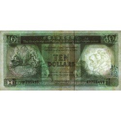 Hong Kong - HSBC - Pick 191a_1 - 10 dollars - Série AP - 01/01/1985 - Etat : TTB