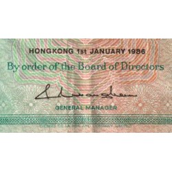Hong Kong - HSBC - Pick 191a_2 - 10 dollars - Série EM - 01/01/1986 - Etat : TB
