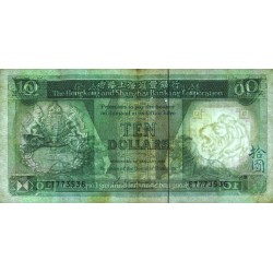 Hong Kong - HSBC - Pick 191a_2 - 10 dollars - Série ET - 01/01/1986 - Etat : TTB