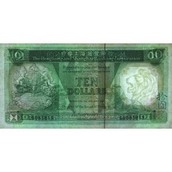 Hong Kong - HSBC - Pick 191a_2 - 10 dollars - Série GB - 01/01/1986 - Etat : SUP+