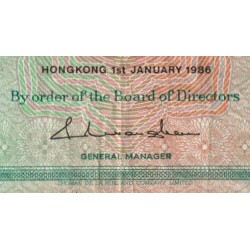 Hong Kong - HSBC - Pick 191a_2 - 10 dollars - Série LV - 01/01/1986 - Etat : TB+