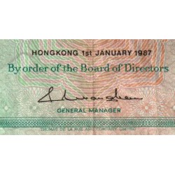 Hong Kong - HSBC - Pick 191a_3 - 10 dollars - Série ND - 01/01/1987 - Etat : TB+
