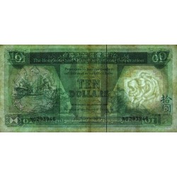 Hong Kong - HSBC - Pick 191a_3 - 10 dollars - Série ND - 01/01/1987 - Etat : TB+