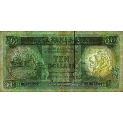 Hong Kong - HSBC - Pick 191b - 10 dollars - Série RL - 01/01/1988 - Etat : TB+