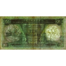 Hong Kong - HSBC - Pick 191b - 10 dollars - Série TW - 01/01/1988 - Etat : TB+