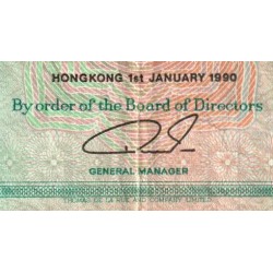 Hong Kong - HSBC - Pick 191c_2 - 10 dollars - Série FF - 01/01/1990 - Etat : TB+