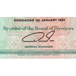 Hong Kong - HSBC - Pick 191c_3 - 10 dollars - Série FX - 01/01/1991 - Etat : NEUF