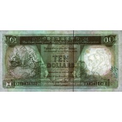 Hong Kong - HSBC - Pick 191c_3 - 10 dollars - Série FX - 01/01/1991 - Etat : NEUF
