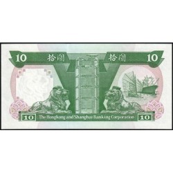 Hong Kong - HSBC - Pick 191c_4 - 10 dollars - Série XM - 01/01/1992 - Etat : NEUF