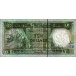 Hong Kong - HSBC - Pick 191c_4 - 10 dollars - Série YD - 01/01/1992 - Etat : TTB+