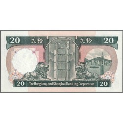 Hong Kong - HSBC - Pick 192c - 20 dollars - Série BE - 01/01/1989 - Etat : NEUF