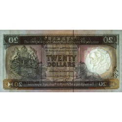 Hong Kong - HSBC - Pick 192c - 20 dollars - Série BN - 01/01/1989 - Etat : SPL+