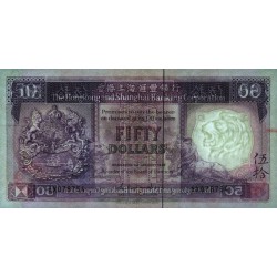 Hong Kong - HSBC - Pick 193b - 50 dollars - Série AX - 01/01/1988 - Etat : TTB