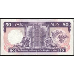 Hong Kong - HSBC - Pick 193c_2 - 50 dollars - Série BB - 01/01/1990 - Etat : TTB+