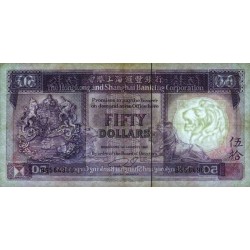 Hong Kong - HSBC - Pick 193c_4 - 50 dollars - Série BS - 01/01/1992 - Etat : TTB+
