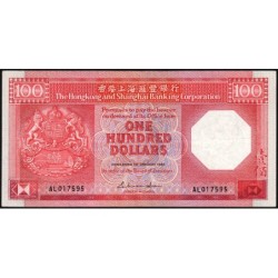 Hong Kong - HSBC - Pick 194a_1 - 100 dollars - Série AL - 01/01/1985 - Etat : SUP-