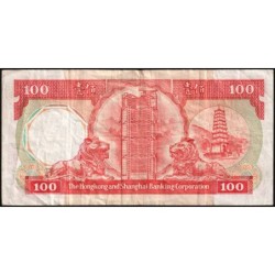 Hong Kong - HSBC - Pick 194a_1 - 100 dollars - Série AS - 01/01/1985 - Etat : TB+