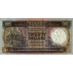 Hong Kong - HSBC - Pick 192b - 20 dollars - Série AV - 01/01/1988 - Etat : SUP