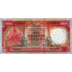Hong Kong - HSBC - Pick 198b - 100 dollars - Série MC - 01/01/1990 - Etat : NEUF