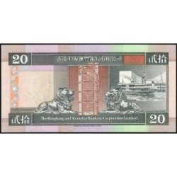 Hong Kong - HSBC Limited - Pick 201a_1 - 20 dollars - Série AA - 01/01/1993 - Etat : NEUF