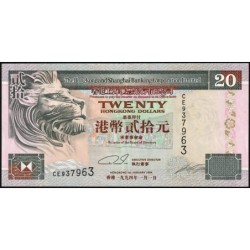 Hong Kong - HSBC Limited - Pick 201a_2 - 20 dollars - Série CE - 01/01/1994 - Etat : SUP