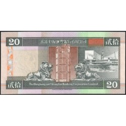 Hong Kong - HSBC Limited - Pick 201a_2 - 20 dollars - Série CX - 01/01/1994 - Etat : SUP+