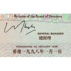 Hong Kong - HSBC Limited - Pick 201d_1 - 20 dollars - Série GY - 01/01/1998 - Etat : NEUF