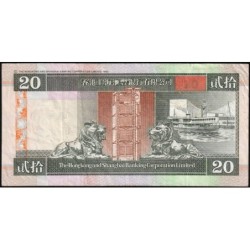 Hong Kong - HSBC Limited - Pick 201d_3 - 20 dollars - Série NT - 01/01/2000 - Etat : TTB