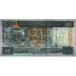 Hong Kong - HSBC Limited - Pick 201d_3 - 20 dollars - Série NT - 01/01/2000 - Etat : TTB