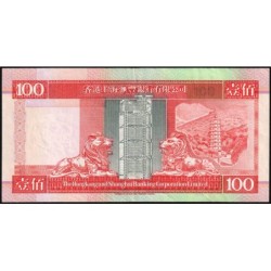 Hong Kong - HSBC Limited - Pick 203a_2 - 100 dollars - Série BK - 01/01/1994 - Etat : TTB