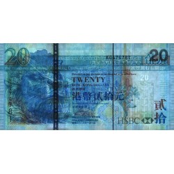 Hong Kong - HSBC Limited - Pick 207c - 20 dollars - Série KG - 01/01/2006 - Etat : TTB+
