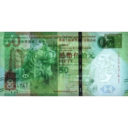 Hong Kong - HSBC Limited - Pick 213a - 50 dollars - Série AQ - 01/01/2010 - Etat : NEUF
