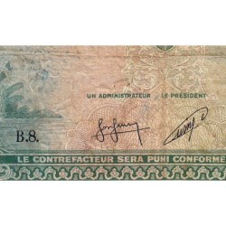 Indochine Française - Cambodge - Pick 95 - 5 piastres - Série B.8 - 1953 - Etat : B-