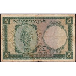 Indochine Française - Cambodge - Pick 95 - 5 piastres - Série B.8 - 1953 - Etat : B+