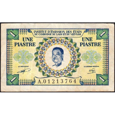 Indochine Française - Laos - Pick 99 - 1 piastre - Série A - 1953 - Etat : TB+