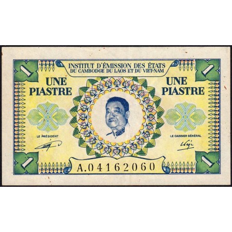 Indochine Française - Laos - Pick 99 - 1 piastre - Série A - 1953 - Etat : SUP
