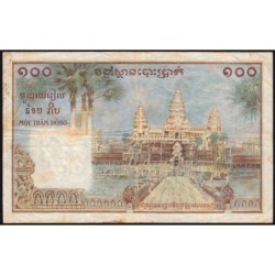 Indochine Française - Cambodge - Pick 97 - 100 piastres - Série Z.2 - 1954 - Etat : TB-