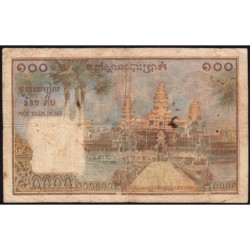 Indochine Française - Cambodge - Pick 97 - 100 piastres - Série D.8 - 1954 - Etat : B