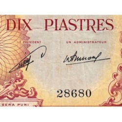 Indochine Française - Laos - Pick 102 - 10 piastres - Série L1 - 1953 - Etat : TB