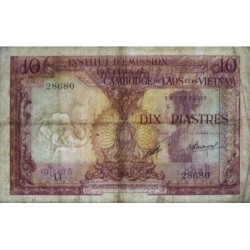 Indochine Française - Laos - Pick 102 - 10 piastres - Série L1 - 1953 - Etat : TB