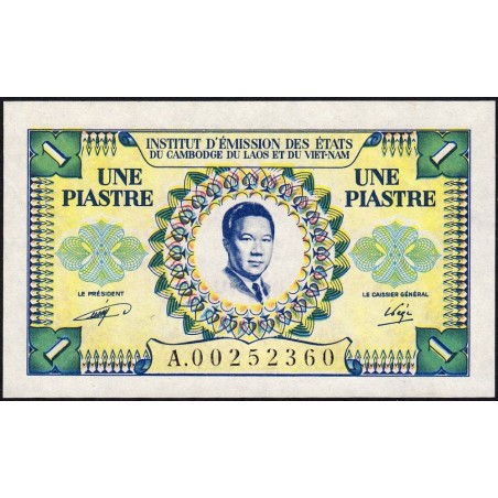 Indochine Française - Vietnam - Pick 104 - 1 piastre - Série A - 1953 - Etat : SPL
