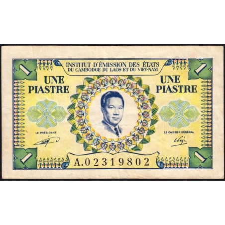 Indochine Française - Vietnam - Pick 104 - 1 piastre - Série A - 1953 - Etat : TB