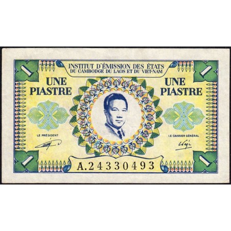 Indochine Française - Vietnam - Pick 104 - 1 piastre - Série A - 1953 - Etat : TTB