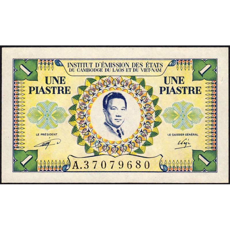Indochine Française - Vietnam - Pick 104 - 1 piastre - Série A - 1953 - Etat : pr.NEUF