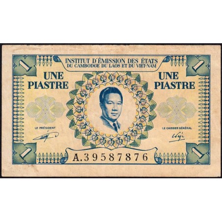 Indochine Française - Vietnam - Pick 104 - 1 piastre - Série A - 1953 - Etat : TB
