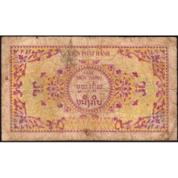 Indochine Française - Vietnam - Pick 104 - 1 piastre - Série A - 1953 - Etat : B-